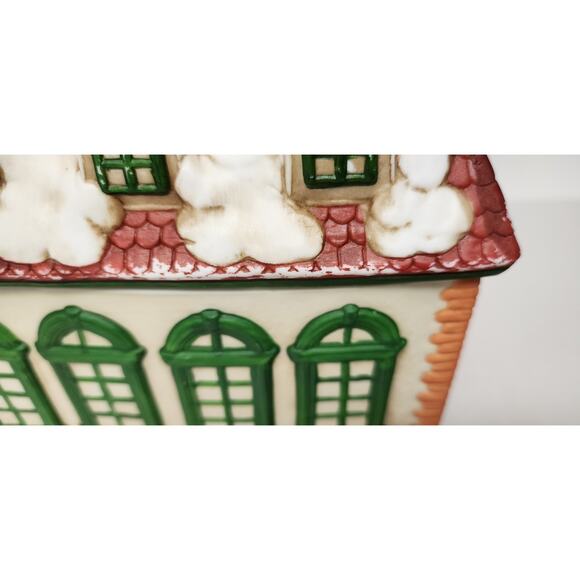 Winter Garland "Christmas Town" Vintage Cookie Jar Toy Shop Village - Picture 11 of 12